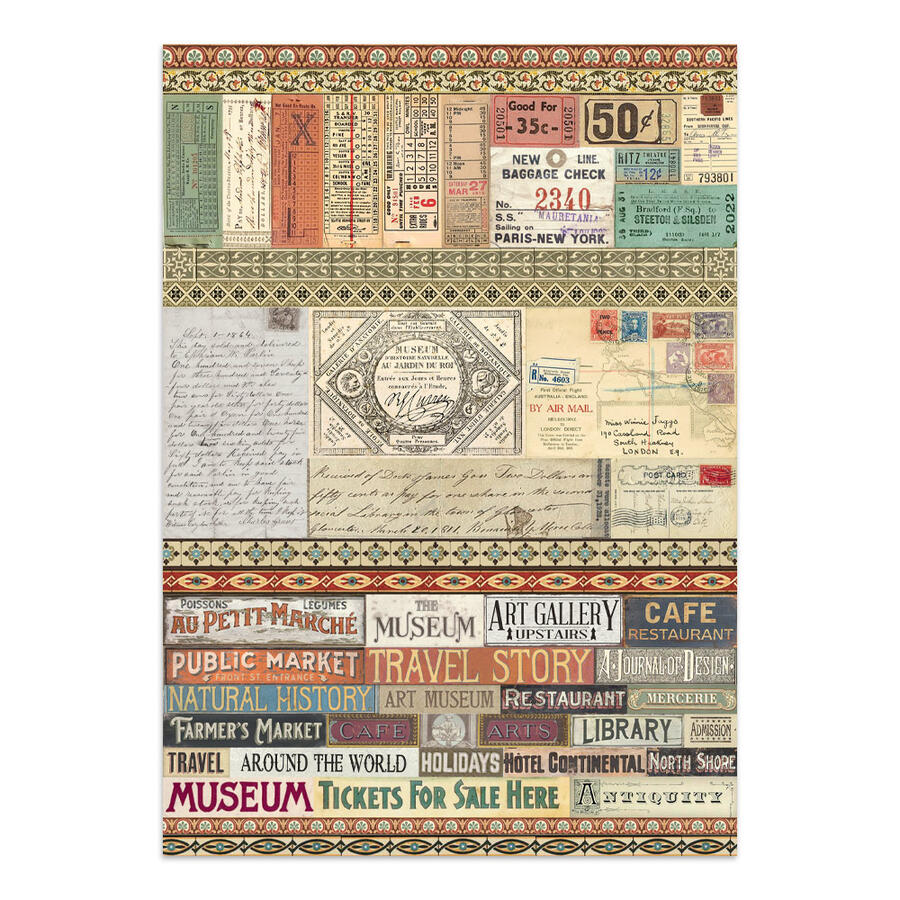 Junk Journal stickers, cut-outs, backgrounds Art of Travelling