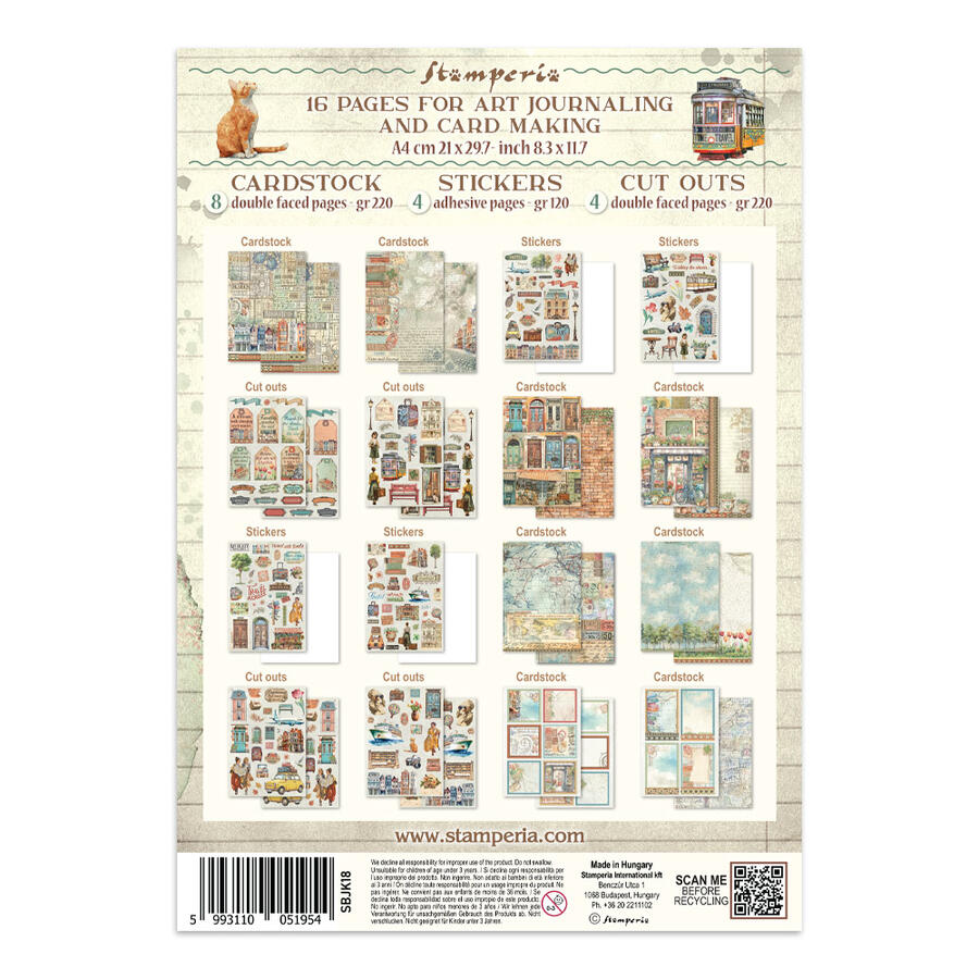 Junk Journal stickers, cut-outs, backgrounds Art of Travelling