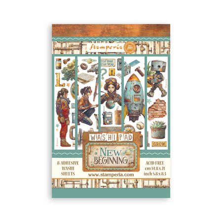 Washi Pad 8 sheets A5 A new Beginning