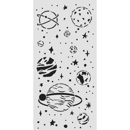 Stencil spesso 12 x 25 cm A new Beginning planetario