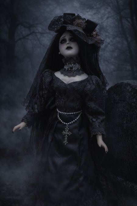 Elizaveta la Vedova delle Ombre Bambola fatta a mano