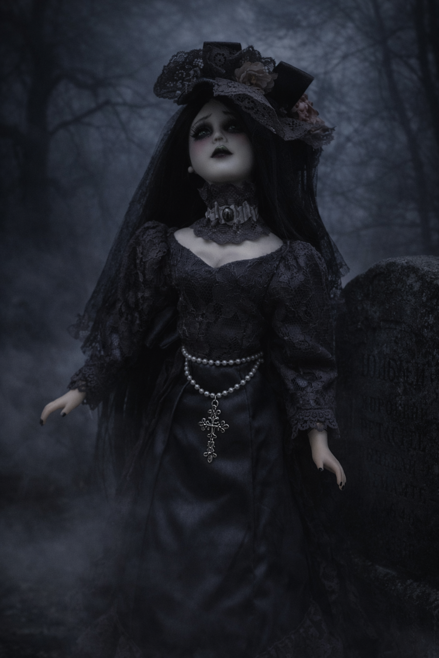 Elizaveta la Vedova delle Ombre Bambola fatta a mano