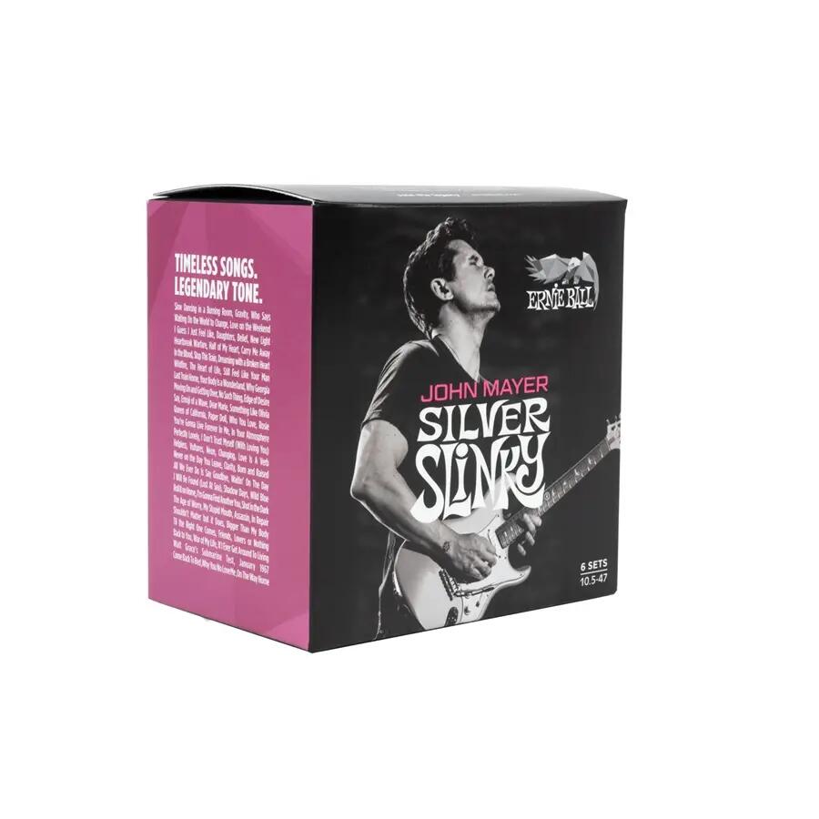 Ernie Ball 3817 John Mayer Silver Slinky 10.5-47 6 Pk