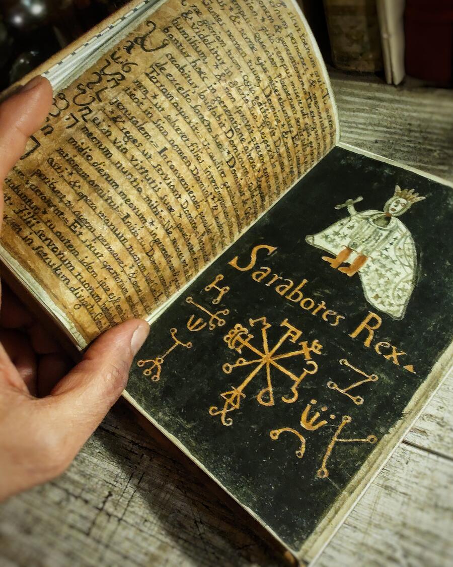 CLAVICULA SALOMONIS - Manuscript in 3 books - Clavicula Solomonis and Heptameron