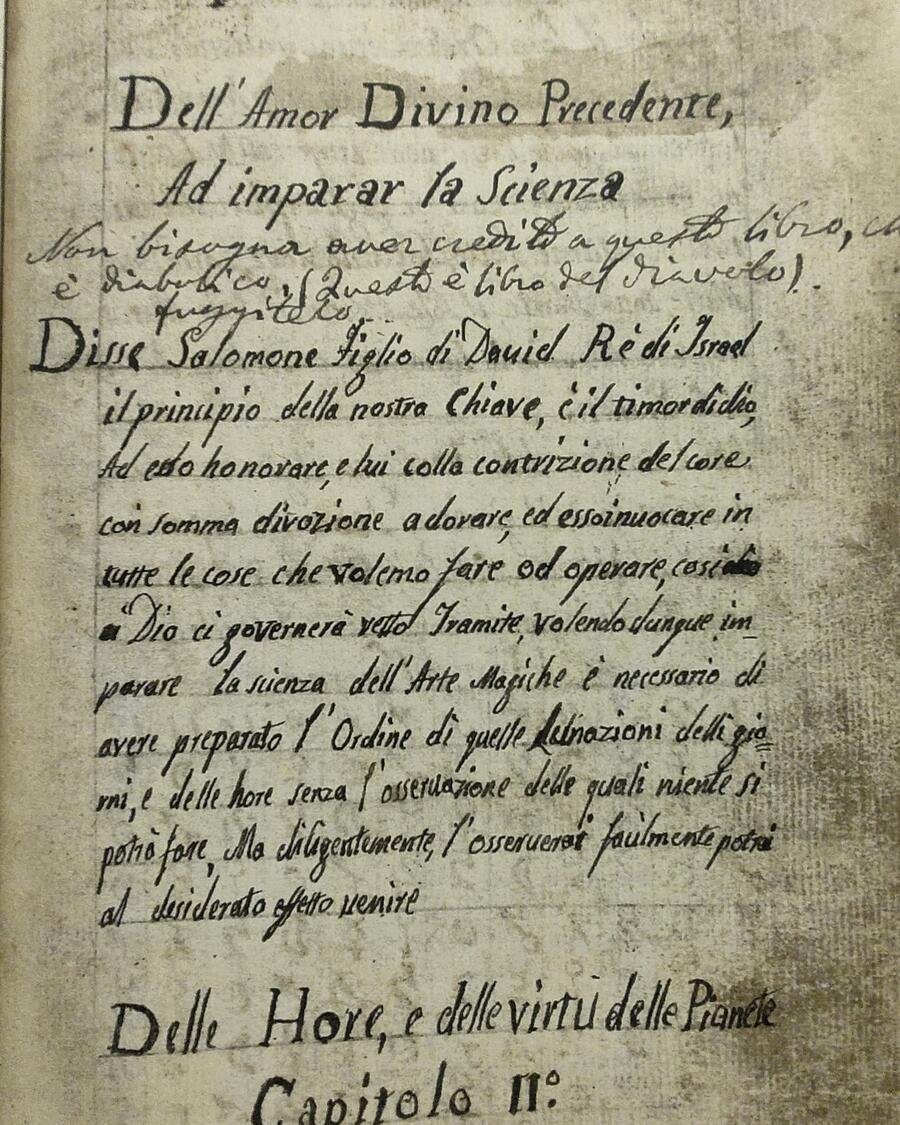 CLAVICULA SALOMONIS - Manuscript in 3 books - Clavicula Solomonis and Heptameron