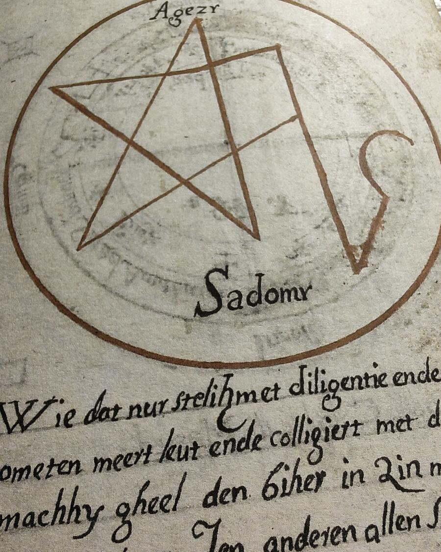 CLAVICULA SALOMONIS - Manuscript in 3 books - Clavicula Solomonis and Heptameron