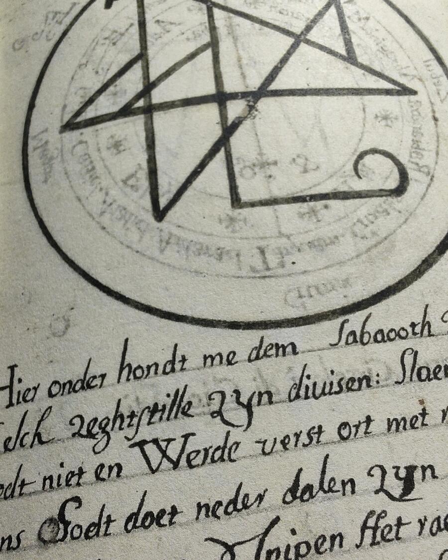 CLAVICULA SALOMONIS - Manuscript in 3 books - Clavicula Solomonis and Heptameron