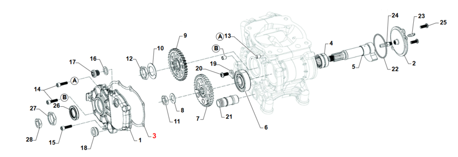 GUARNIZIONE COPERCHIO TRASMISSIONE MOTORI TM OK S3 SENIOR / JUNIOR / N