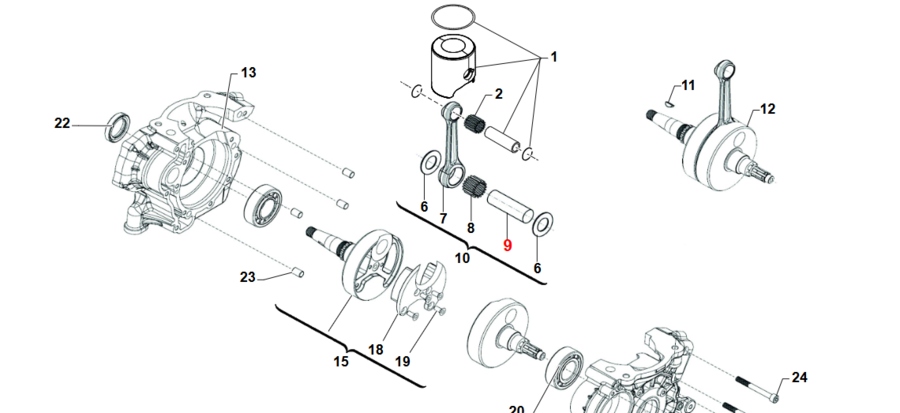 ASSE ACCOPPIAMENTO 20 X 48 FORO 5 CON TAPPO PER MOTORE TM OK