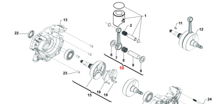 BIELLA COMPLETA ASSE FORO 5 versione LIGHT CON TAPPO PER TM OK S3 SENIOR