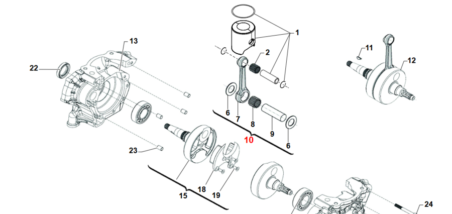 BIELLA COMPLETA ASSE FORO 5 versione LIGHT CON TAPPO PER TM OK S3 SENIOR