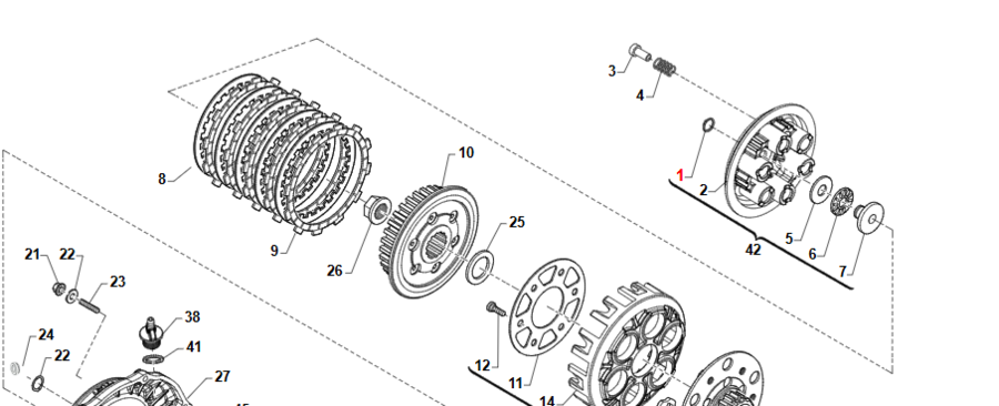 SEEGER E10X1 Anello PIATTO SPINGIDISCO