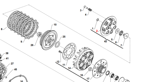 PIATTO SPINGIDISCO FRIZIONE PER TM KZ-R3 6 MOLLE