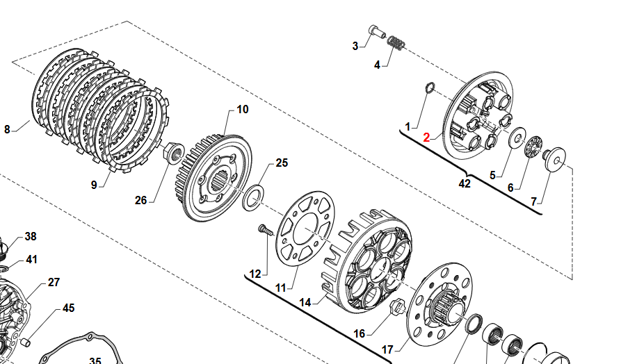 PIATTO SPINGIDISCO FRIZIONE PER TM KZ-R3 6 MOLLE
