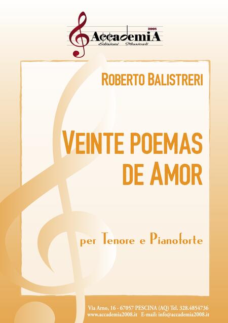 VEINTE POEMAS DE AMOR (Tenore e Pianoforte) - Roberto Balistreri