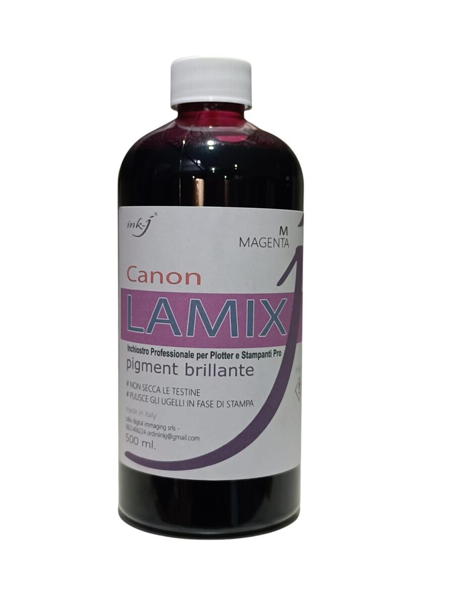M LAMIX MAGENTA DA 500 ML. INCHIOSTRO PIGMENT COMPATIBILE PER TUTTA LA SERIE  DI PLOTTER CANON IPF-PRO -TA- TM