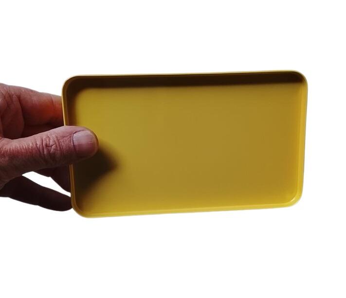 Set 6 Scatole in Alluminio Laccato Giallo Ocra – Organizer Multiuso 16x9 cm