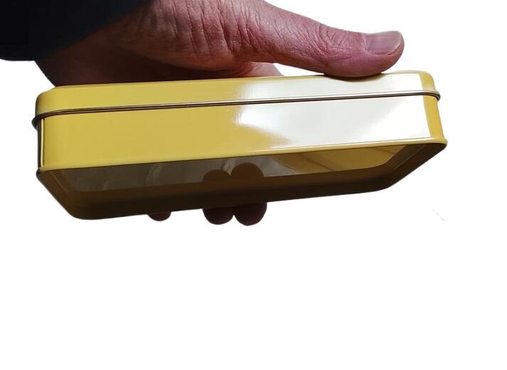 Set 6 Scatole in Alluminio Laccato Giallo Ocra – Organizer Multiuso 16x9 cm