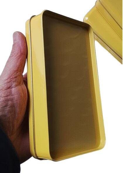 Set 6 Scatole in Alluminio Laccato Giallo Ocra – Organizer Multiuso 16x9 cm