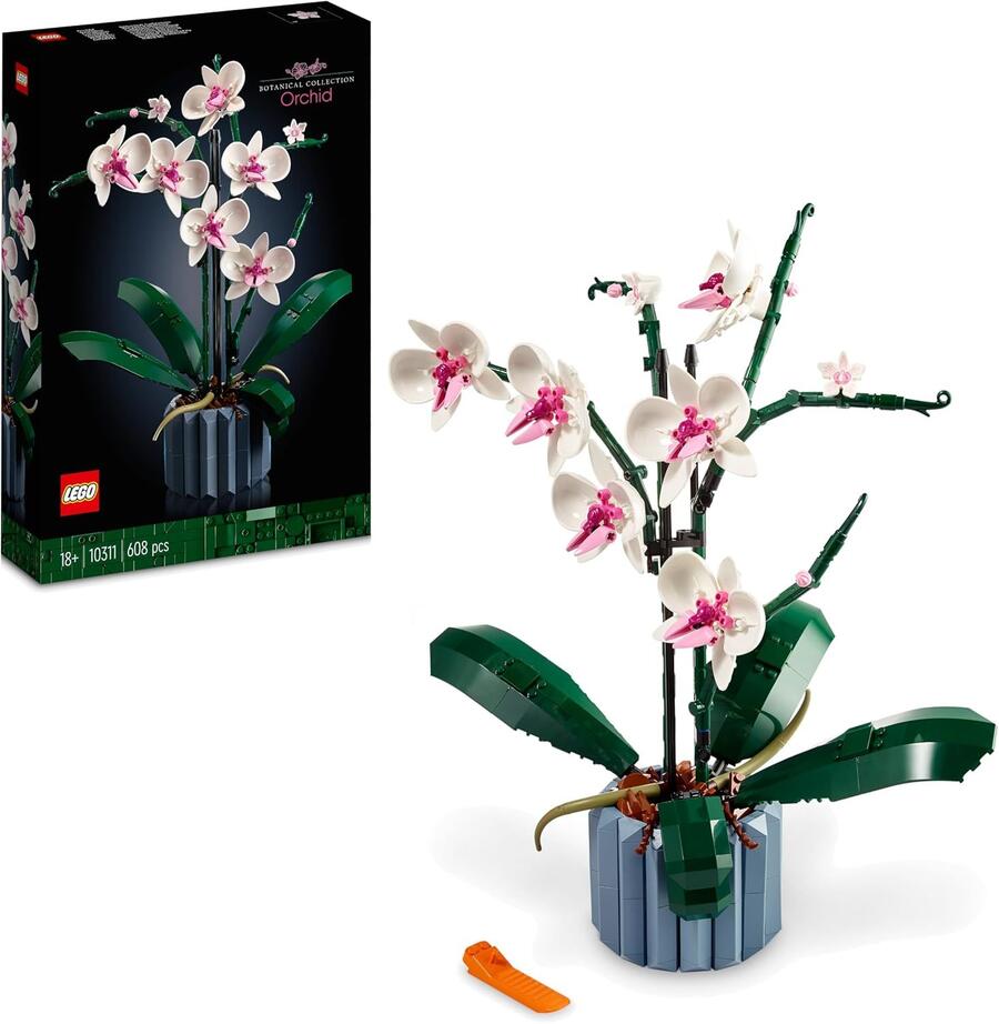 LEGO Botanicals Orchidea - Pianta Artificiale da Costruire per Adulti - Fiori Finti e Vaso da Interno per Decorazione di Casa o dell'Ufficio - Idee Regalo per Donna o Uomo da Collezione - 10311 SCATOLA LEGGERMENTE DANNEGGIATA