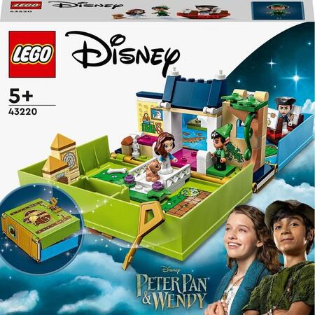 LEGO Disney L'Avventura nel Libro delle Fiabe di Peter Pan e Wendy, Set di Giochi da Viaggio per Bambini dai 5 Anni con Micro Bamboline e Nave Pirata 43220