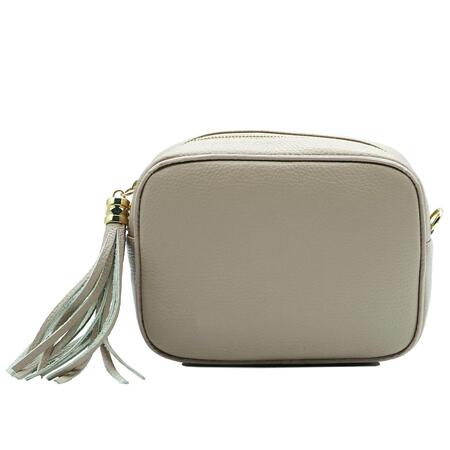 Borsa a tracolla in vera pelle Made in italy BEIGE