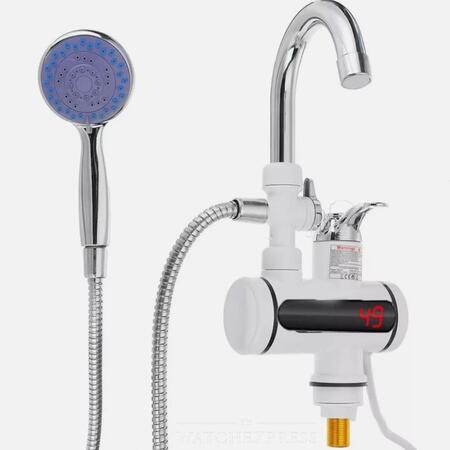 Rubinetto Doccetta Miscelatore Elettrico Caldaia 3000W Riscaldatore Acqua Calda