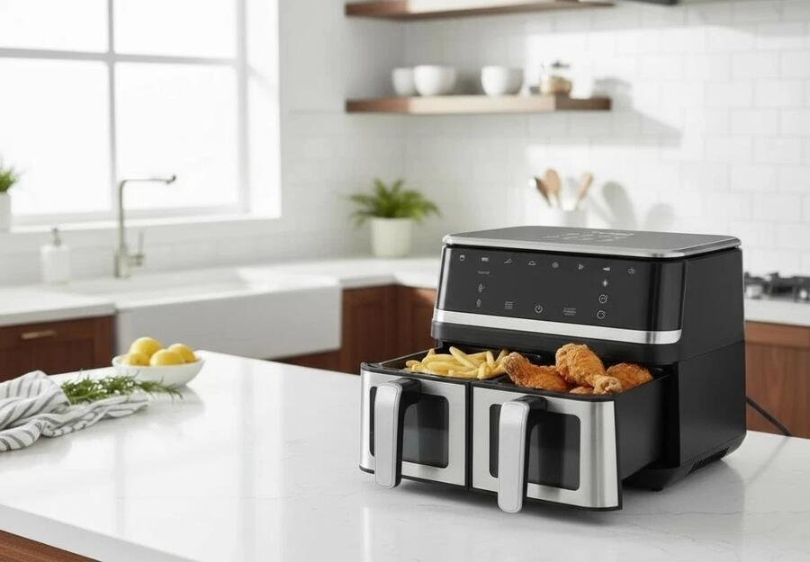 FRIGGITRICE  15 LITRI AD ARIA CON DOPPIO CESTELLI INDIPENDENTI DUAL ZONE 2400W