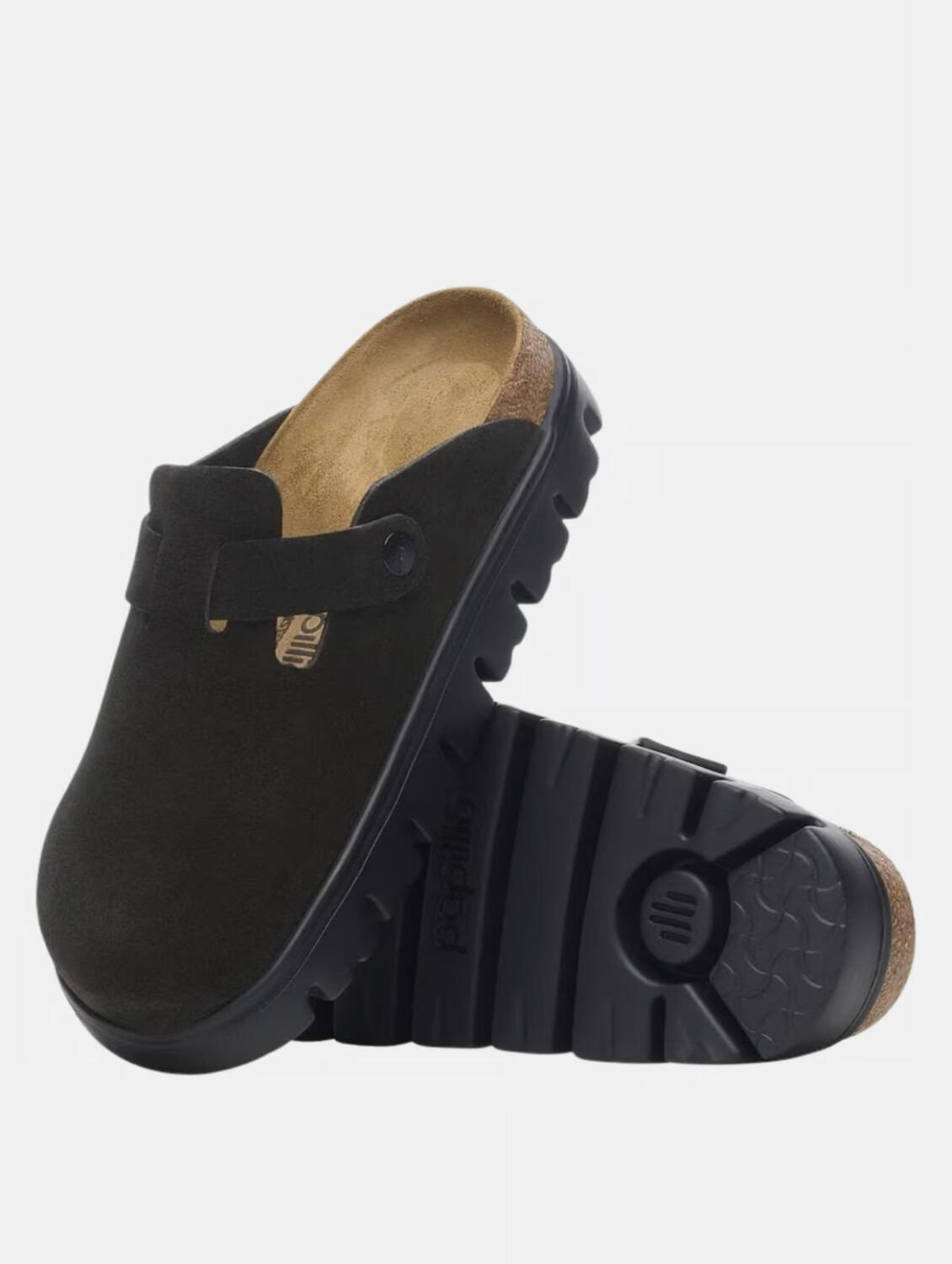Birkenstock Papillo Boston Chuncky Suede Nero