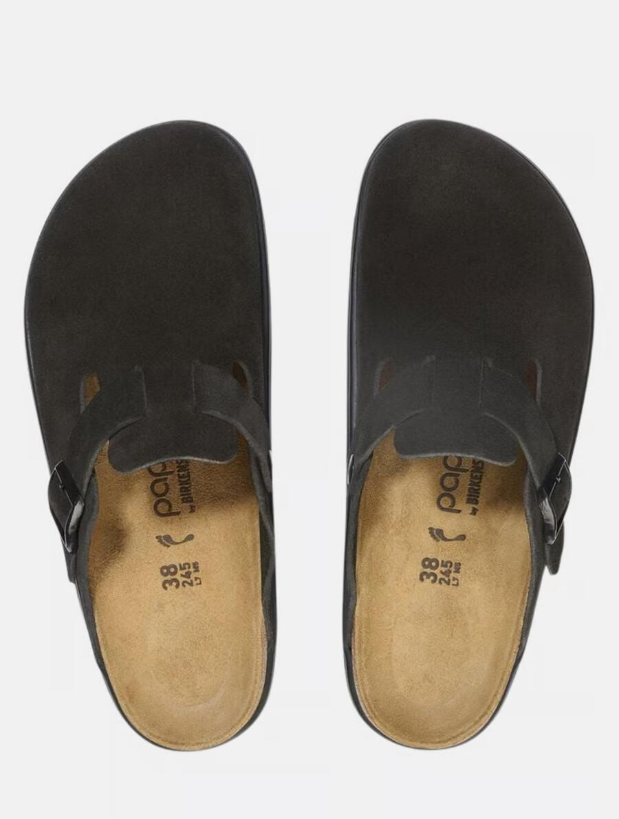 Birkenstock Papillo Boston Chuncky Suede Nero