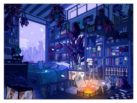 PAIHEME STUDIO, stampa 50x70 cm: LOFI NIGHT