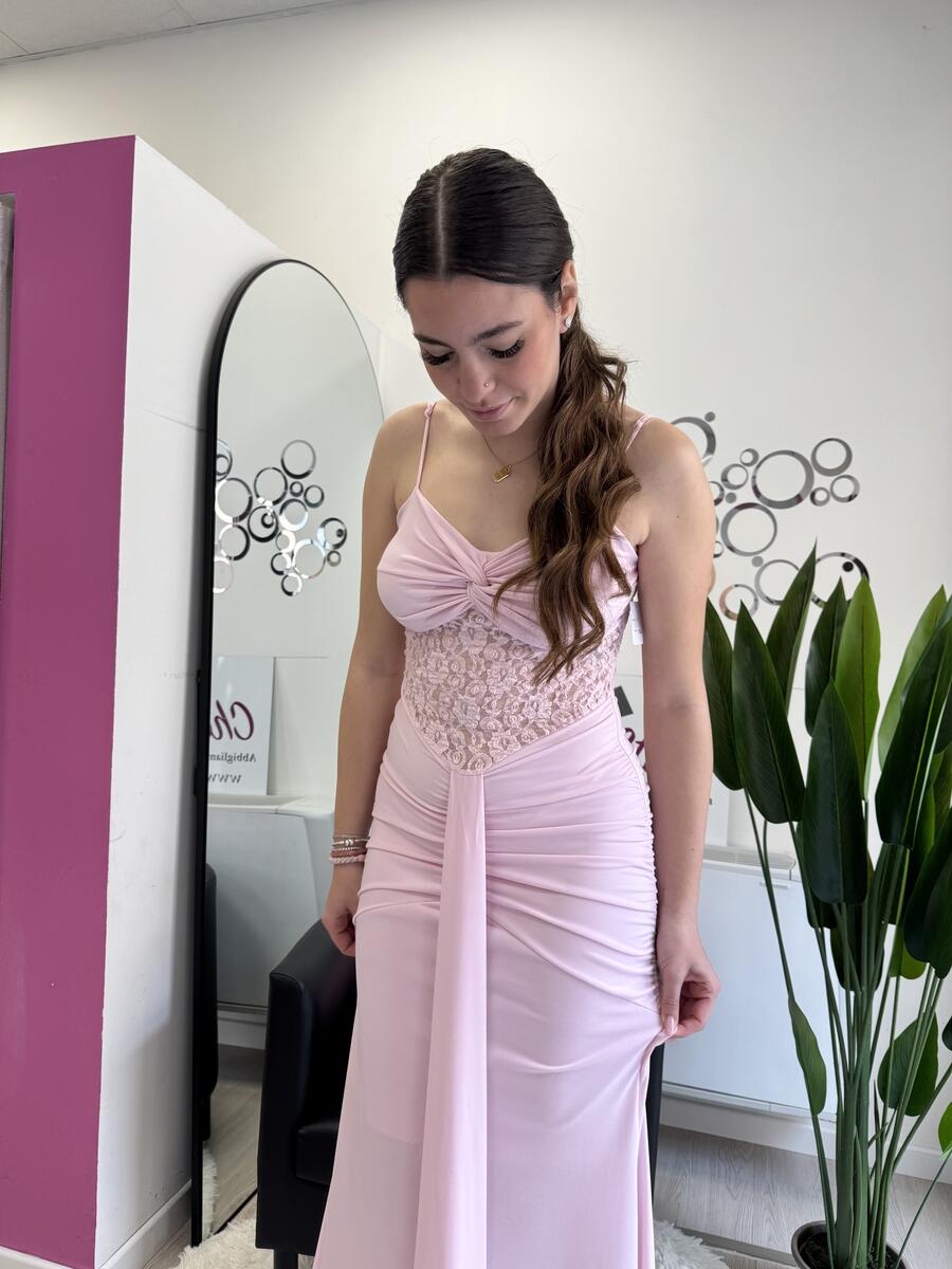 NOVITÀ Abito lungo fascia in pizzo 