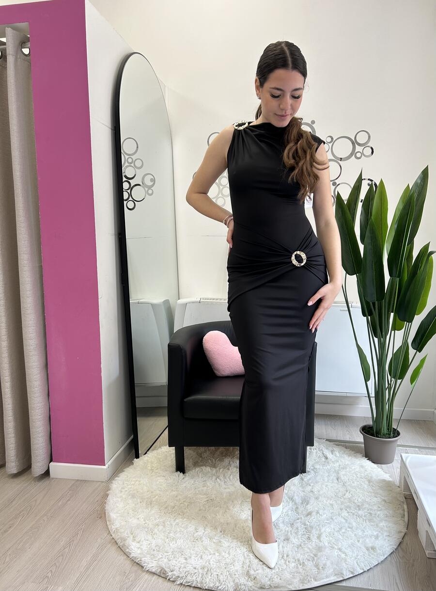 NOVITÀ Abito lungo dettagli dorati