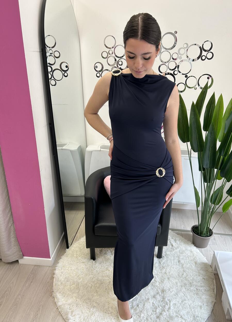 NOVITÀ Abito lungo dettagli dorati