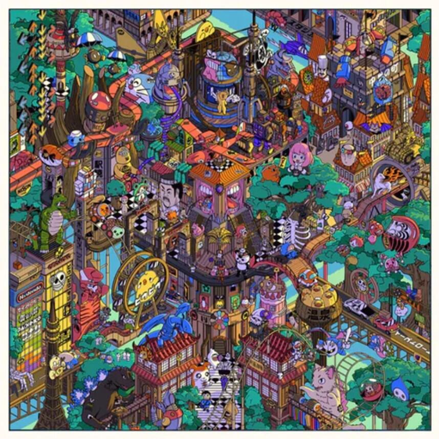 PAIHEME STUDIO, stampa 50x50 cm: TOKYO PARADE 