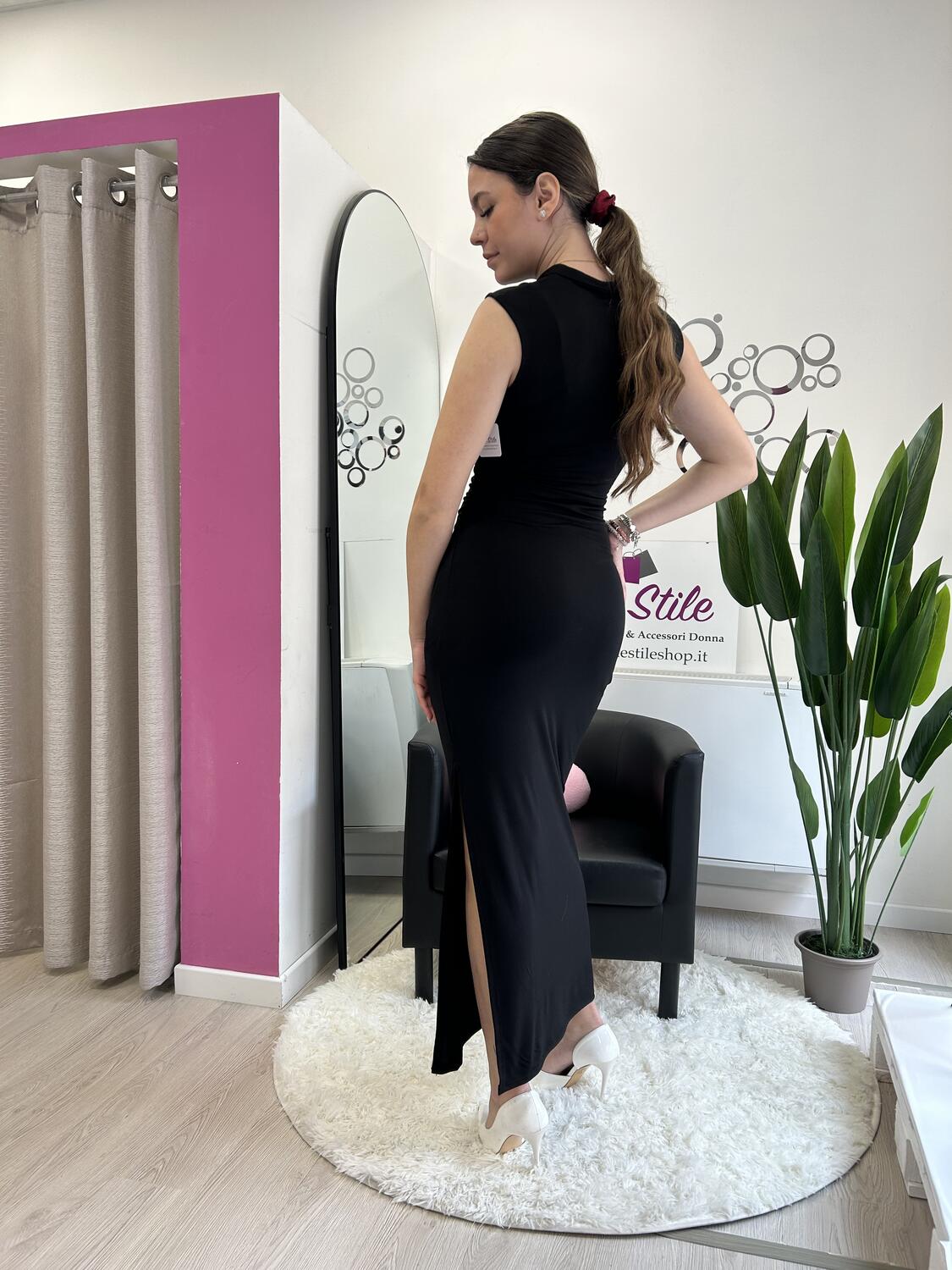 NOVITÀ Abito lungo collo alla coreana