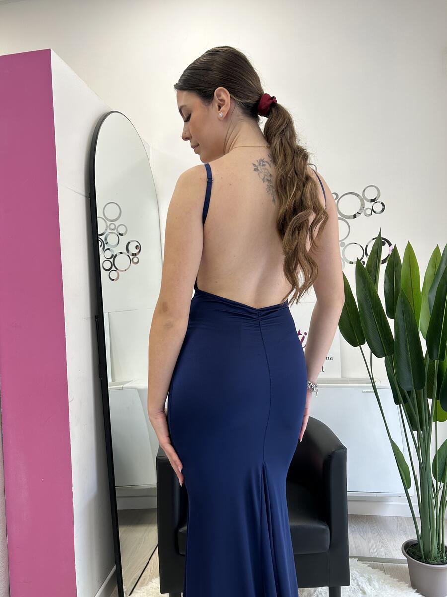 NOVITÀ Abito lungo a sirena schiena nuda