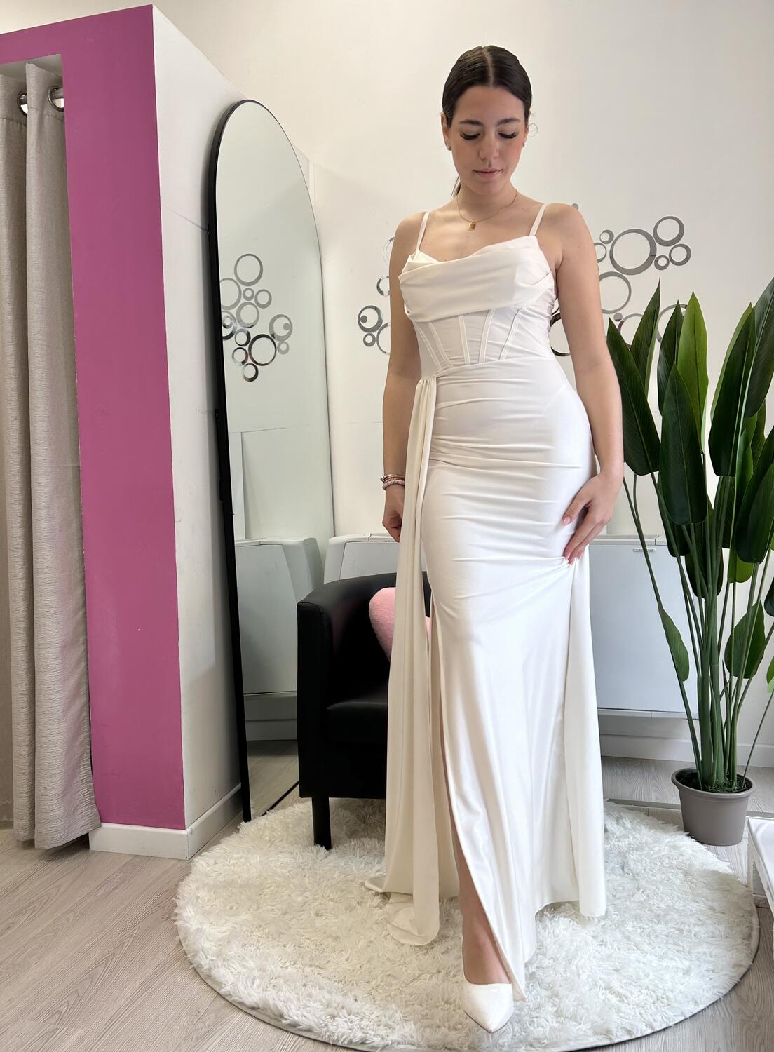 NOVITÀ Abito lungo con effetto corsetto