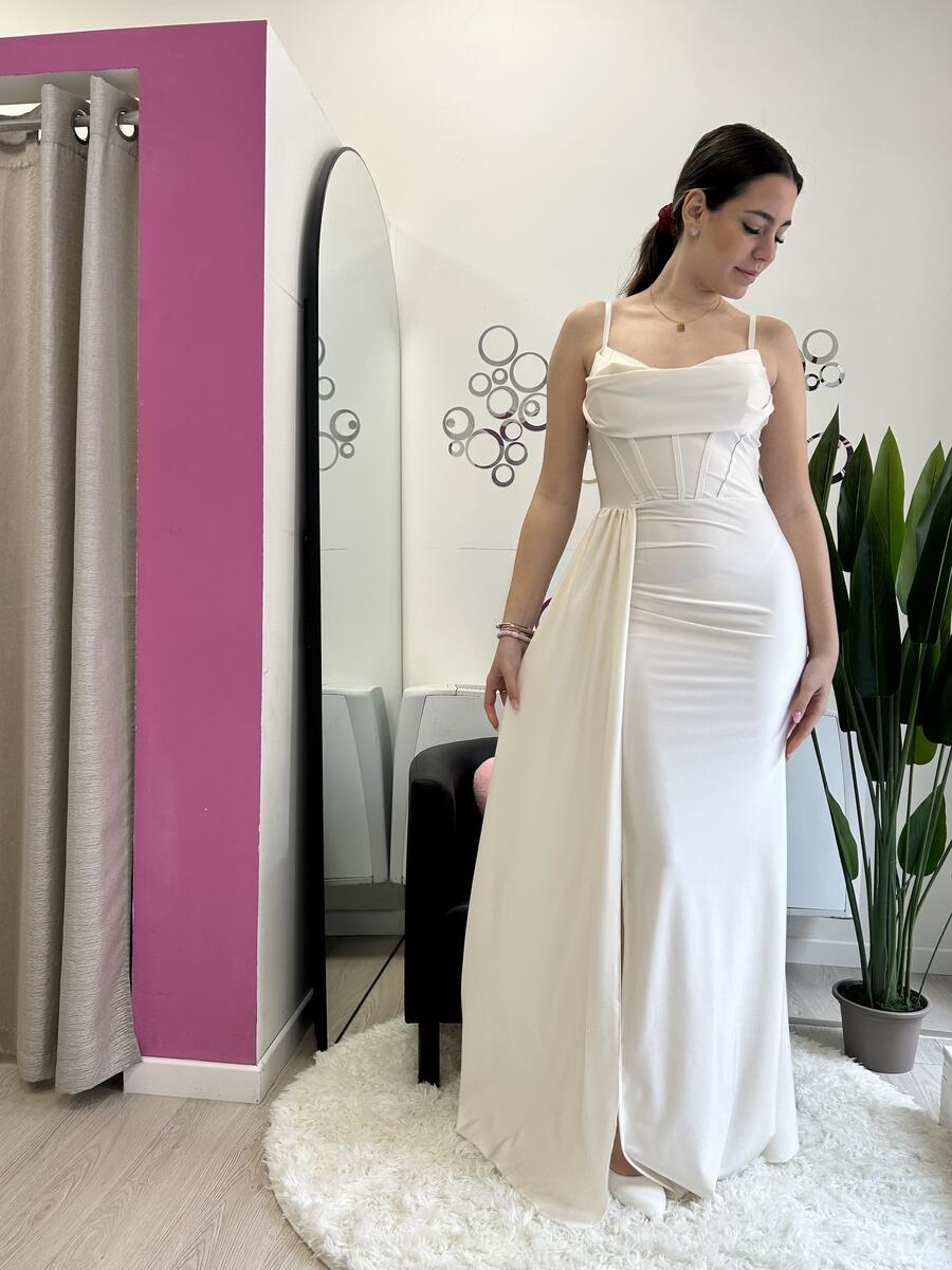 NOVITÀ Abito lungo con effetto corsetto