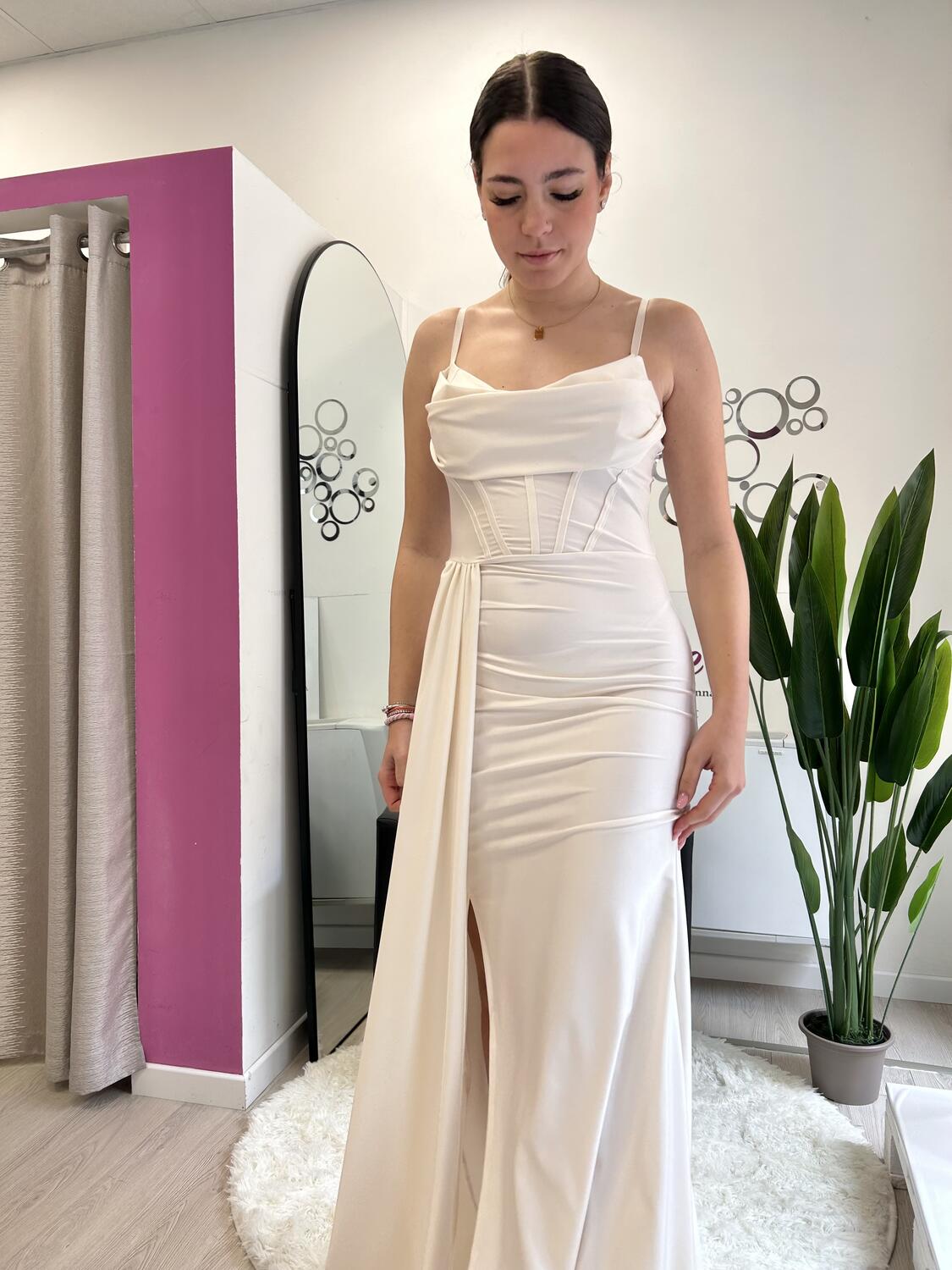 NOVITÀ Abito lungo con effetto corsetto