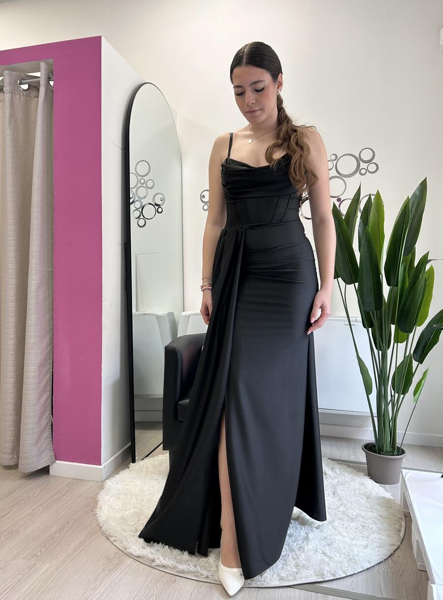 NOVITÀ Abito lungo con effetto corsetto