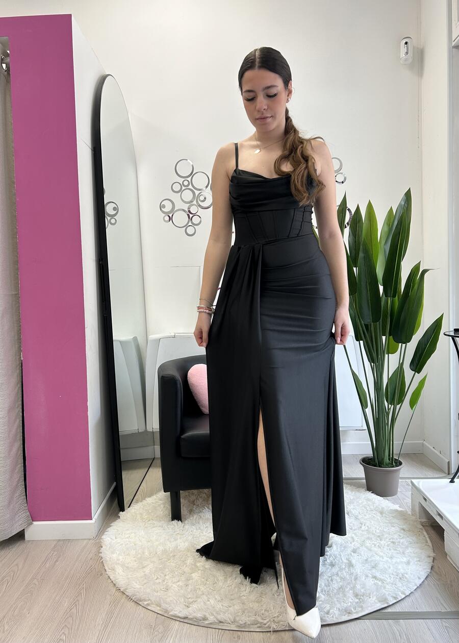 NOVITÀ Abito lungo con effetto corsetto