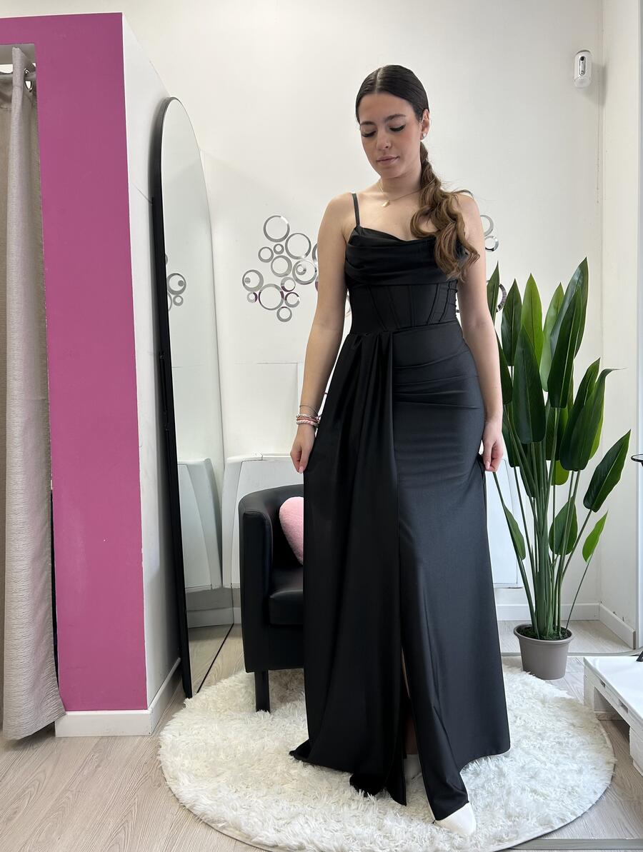 NOVITÀ Abito lungo con effetto corsetto