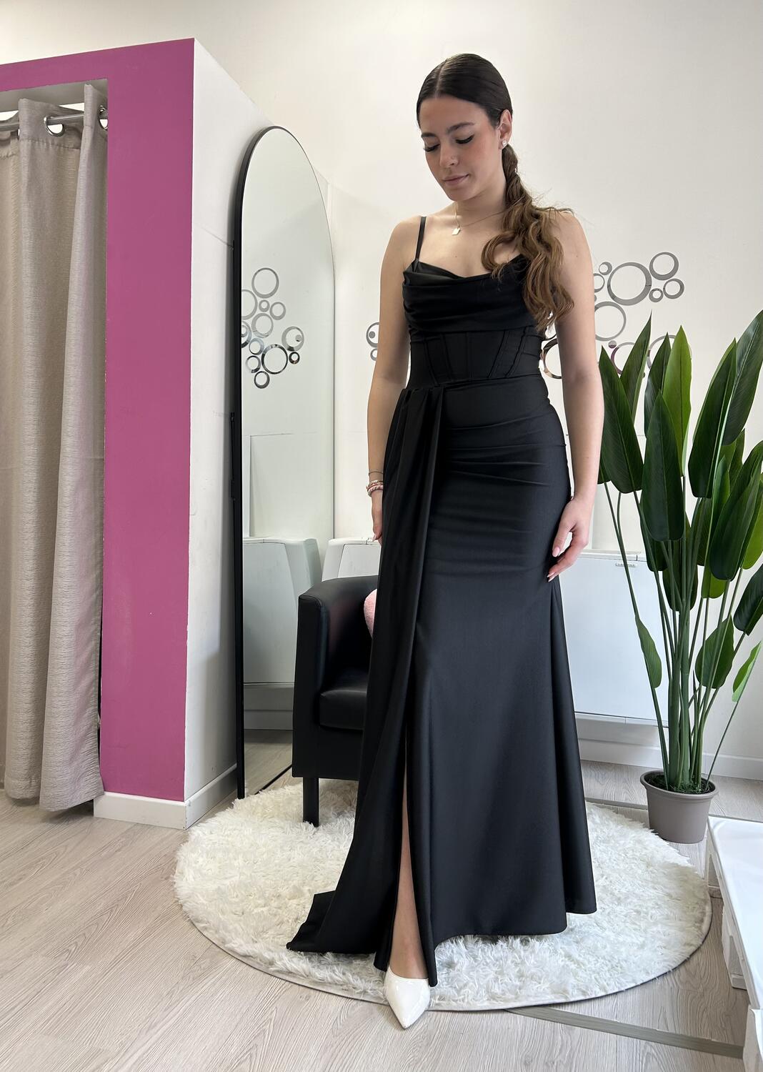 NOVITÀ Abito lungo con effetto corsetto