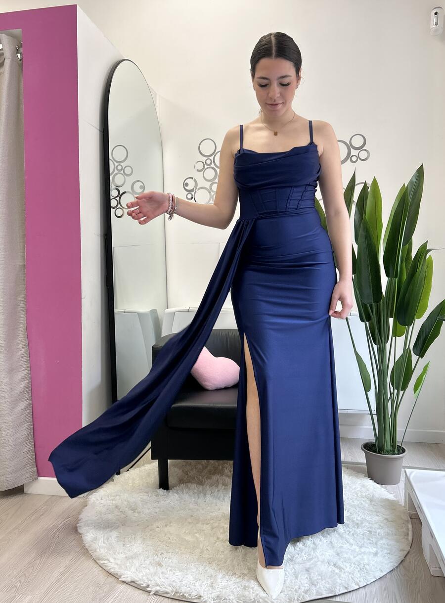 NOVITÀ Abito lungo con effetto corsetto