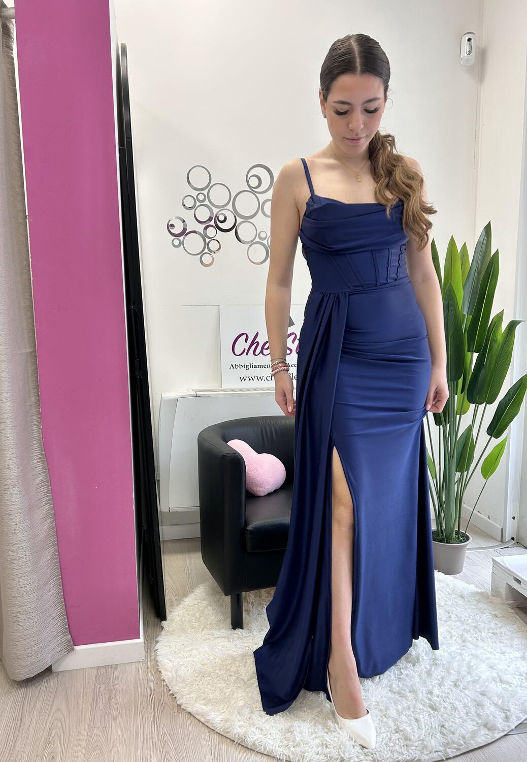 NOVITÀ Abito lungo con effetto corsetto