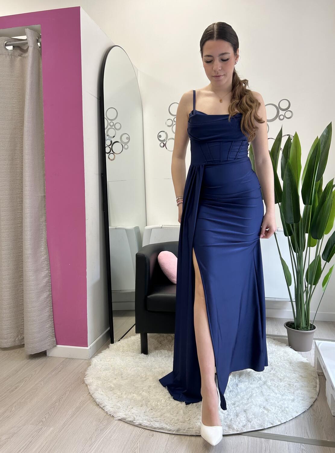 NOVITÀ Abito lungo con effetto corsetto