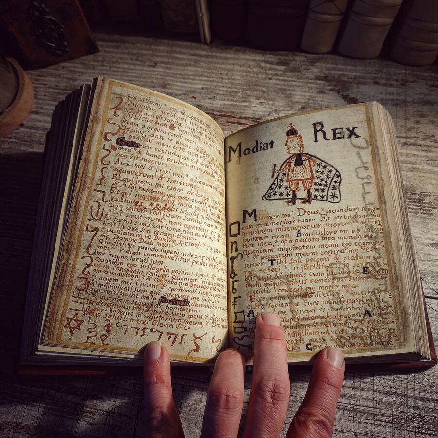 CLAVICULA SALOMONIS - Manoscritto in 3 Libri Clavicula Solomonis and Heptameron