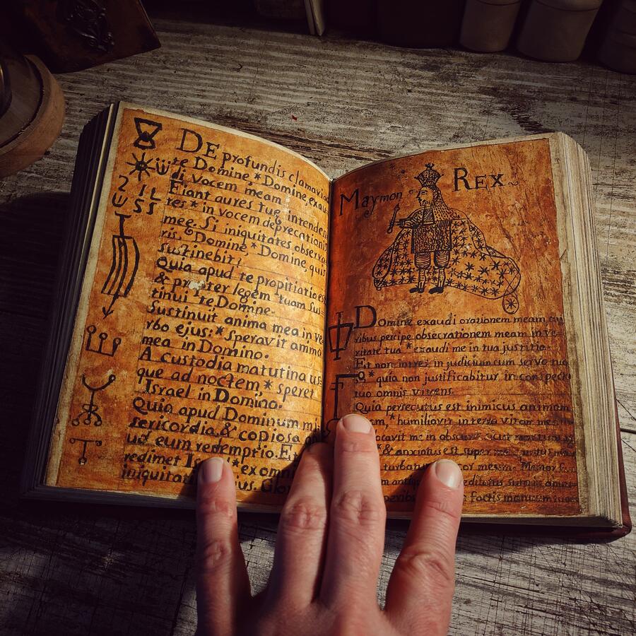 CLAVICULA SALOMONIS - Manoscritto in 3 Libri Clavicula Solomonis and Heptameron