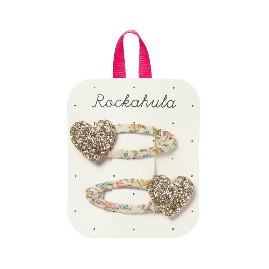 Set 2 Fermagli Petal Glitter Heart – Rockahula Kids